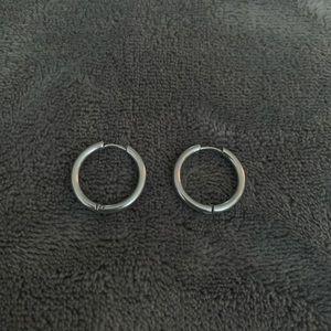 silver hoop earrings